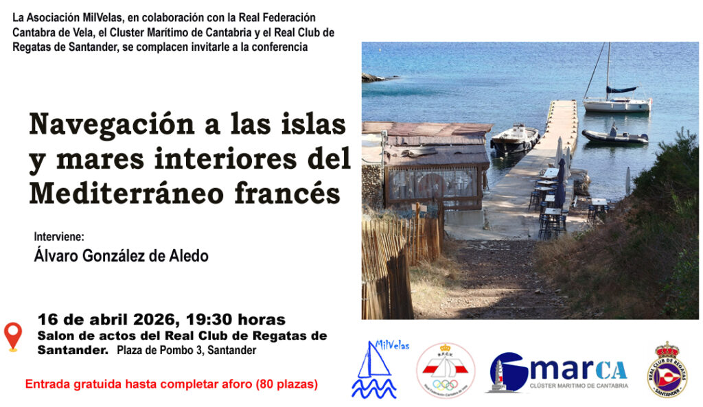 Conferencia sobre navegación en el Mediterráneo francés en Santander el próximo 16 abril